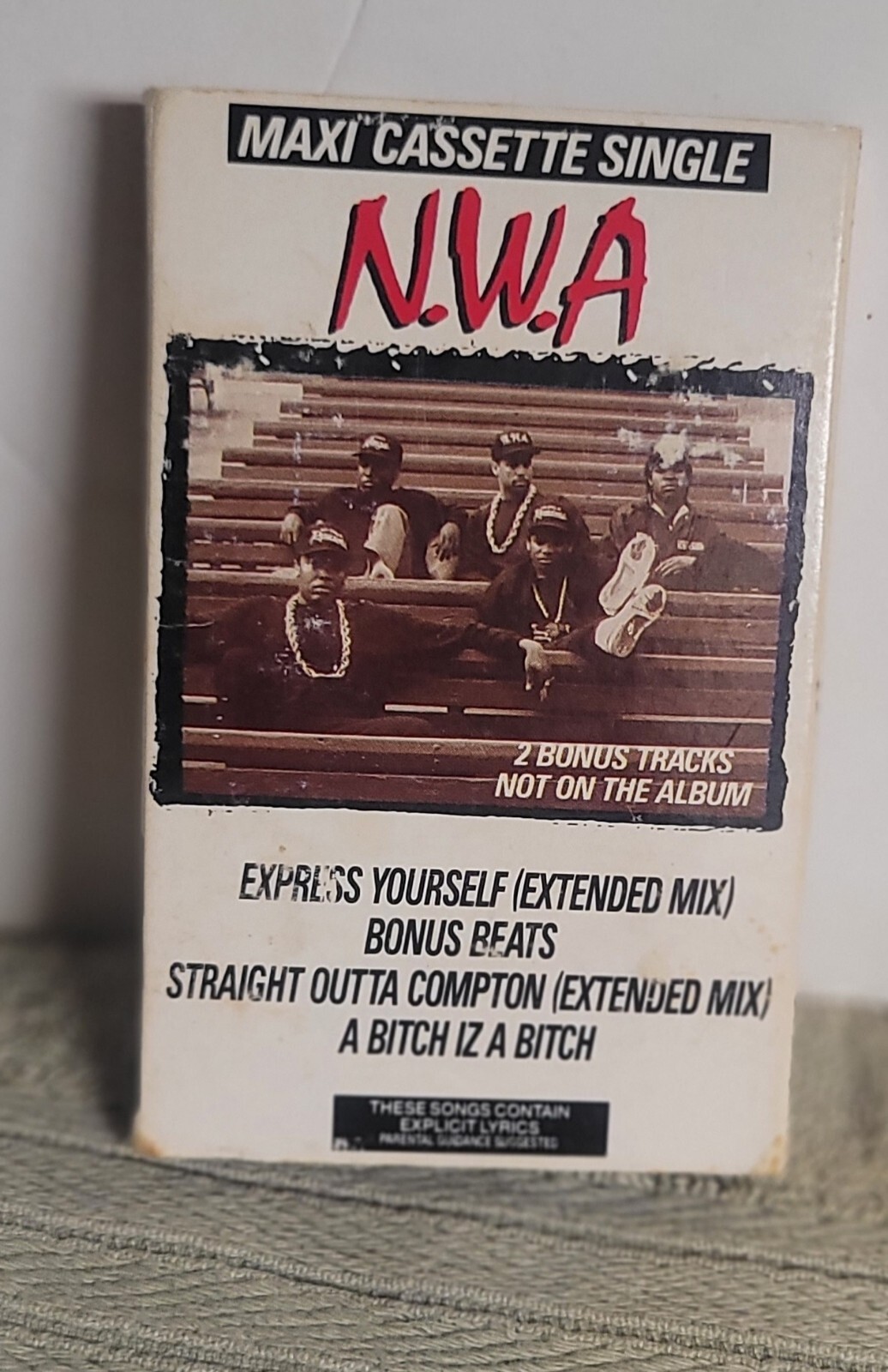 NWA Maxi Single Cassette Street Side Gangsta Gangsta Radio Side Quiet on Tha Set