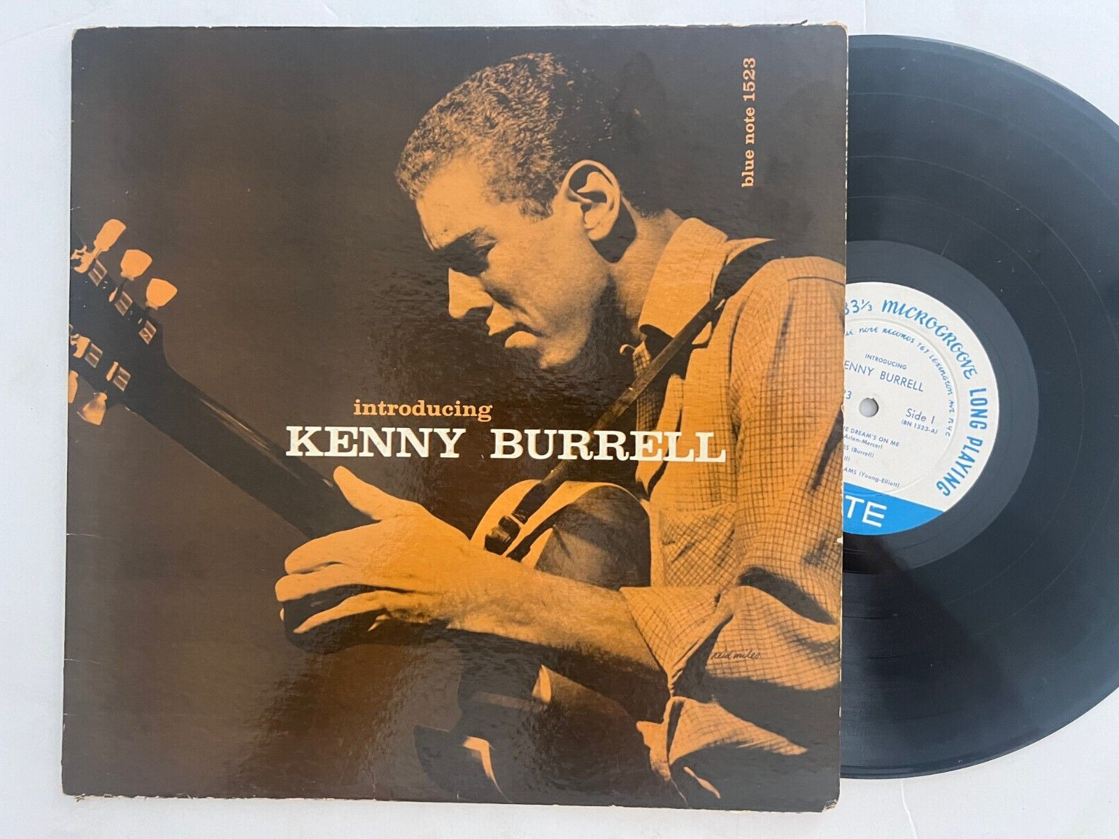 Introducing Kenny Burrell Blue Note 1523 LP ~ Lexington RVG ear DG Paul Chambers