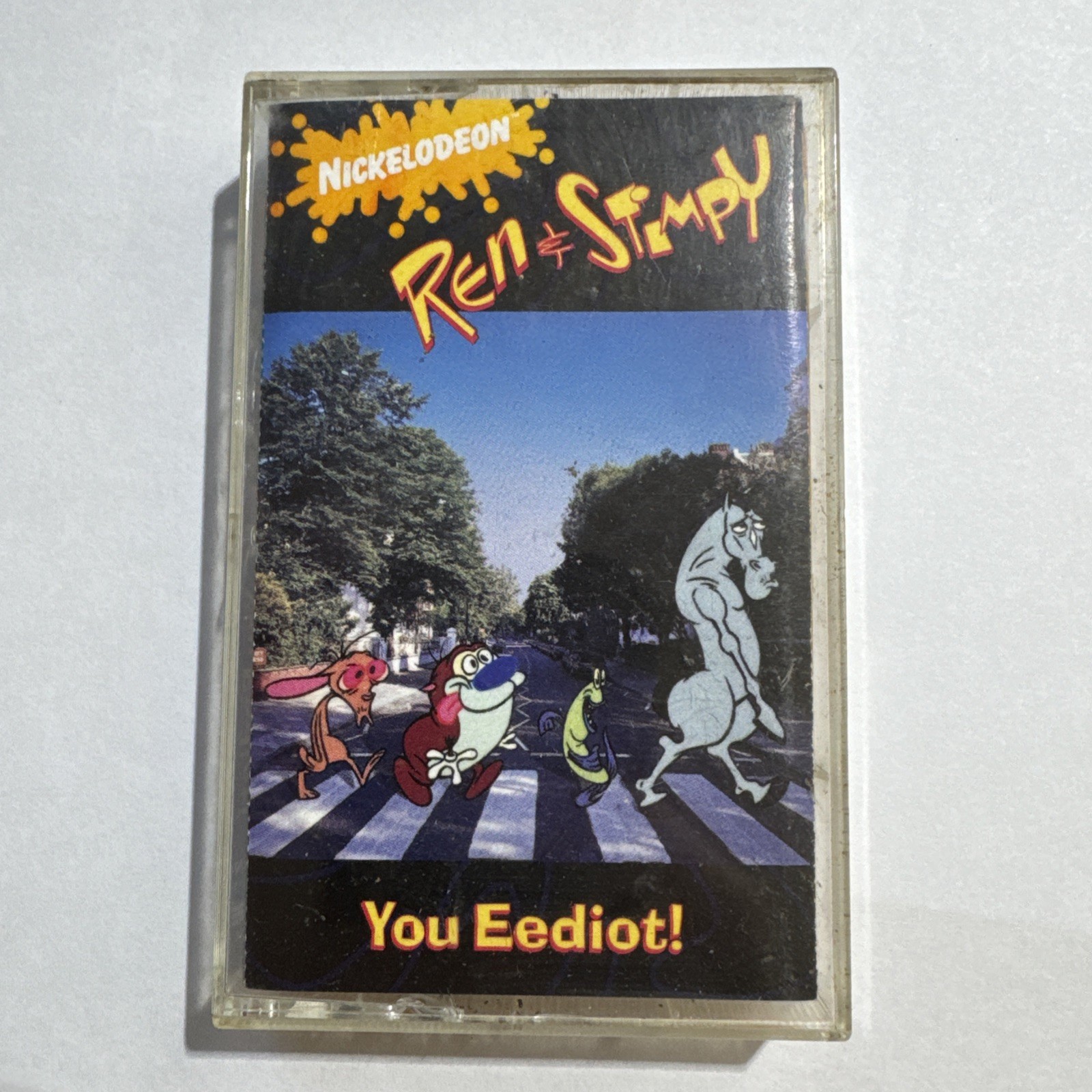 Vintage 90s Ren and Stimpy You Eediot Nickelodeon Sony Wonder Epic Cassette Tape