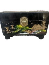 Vintage Mt Fuji Japan Lacquer Music Jewelry Box picture