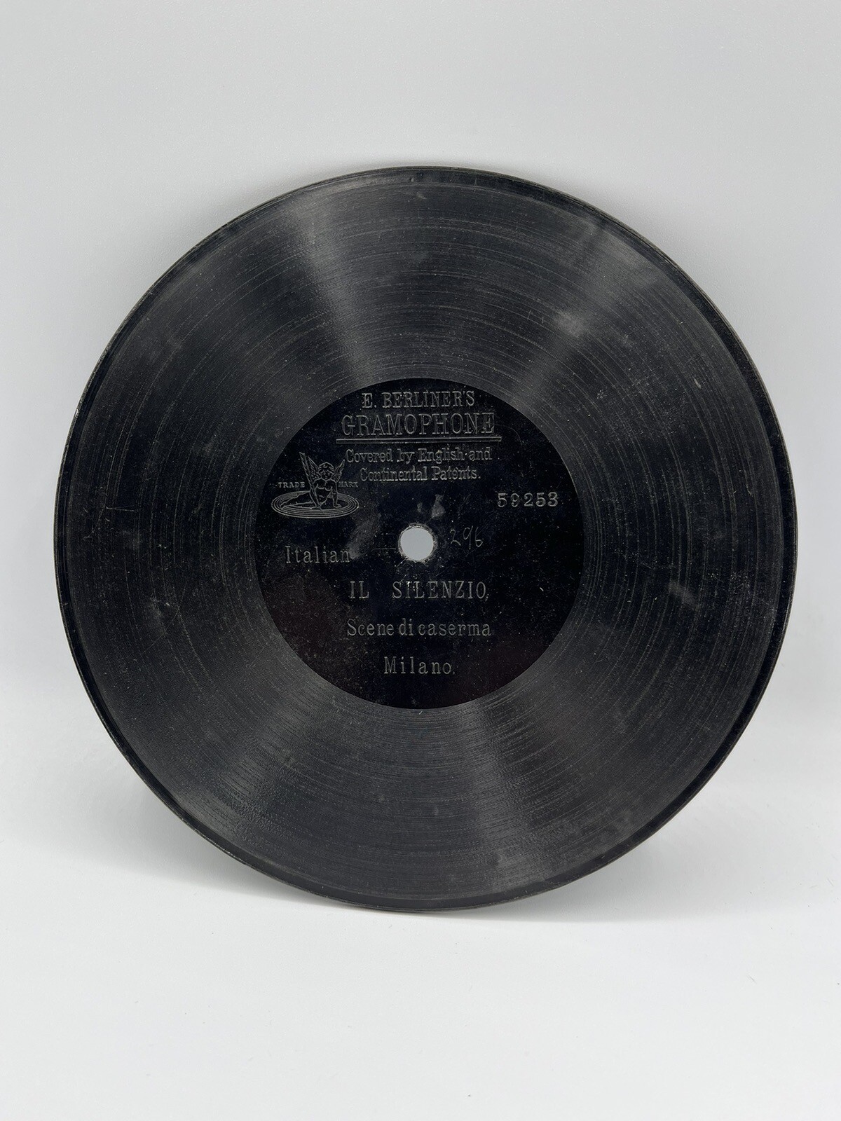 78 rpm IL SILENZIO - SCENE DI CASERMA 59253 BERLINER GRAMOPHONE ITALIAN