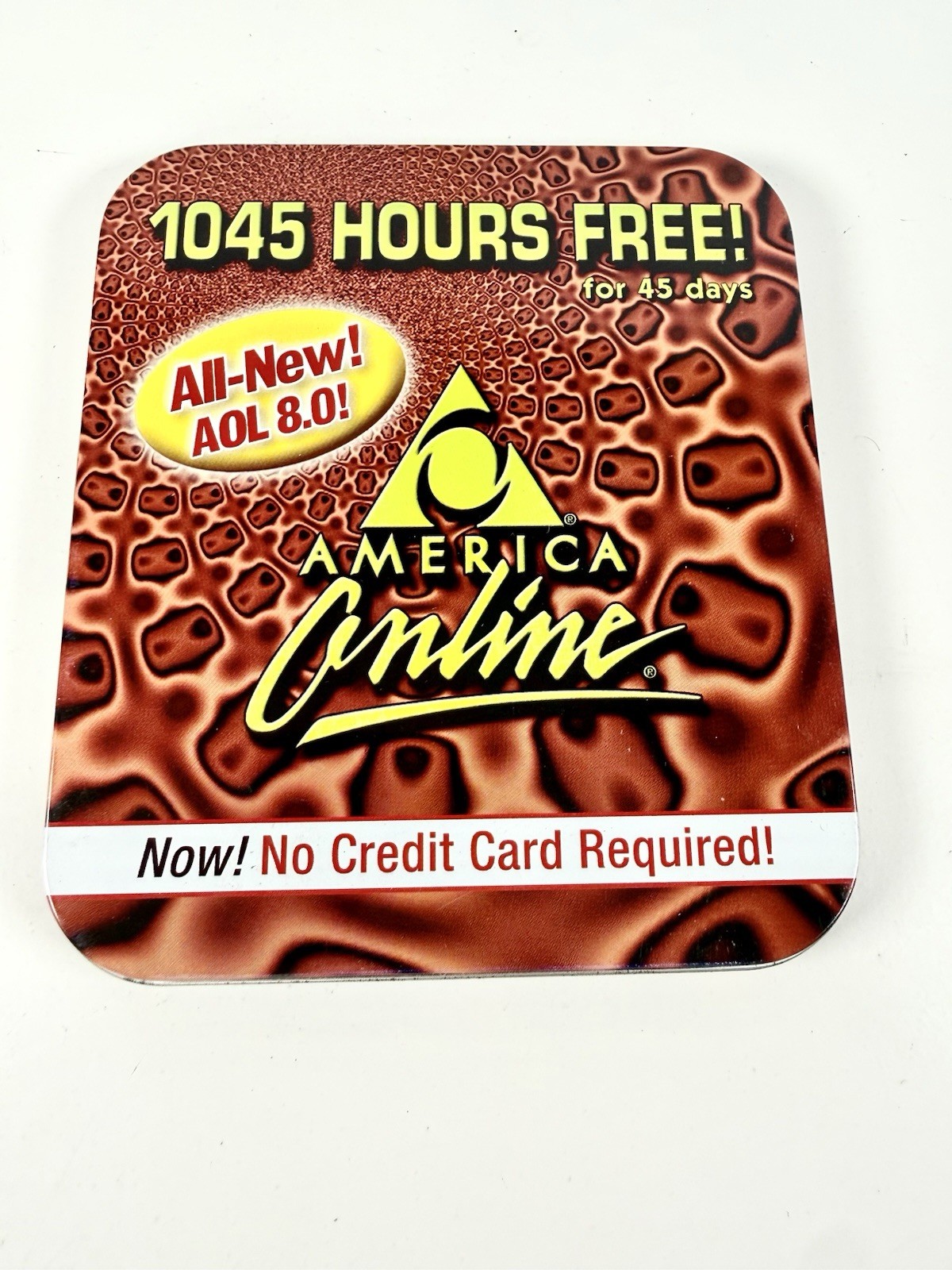 AOL 8.0 Internet Software CD Promotional Vintage America Online Disc And Tin
