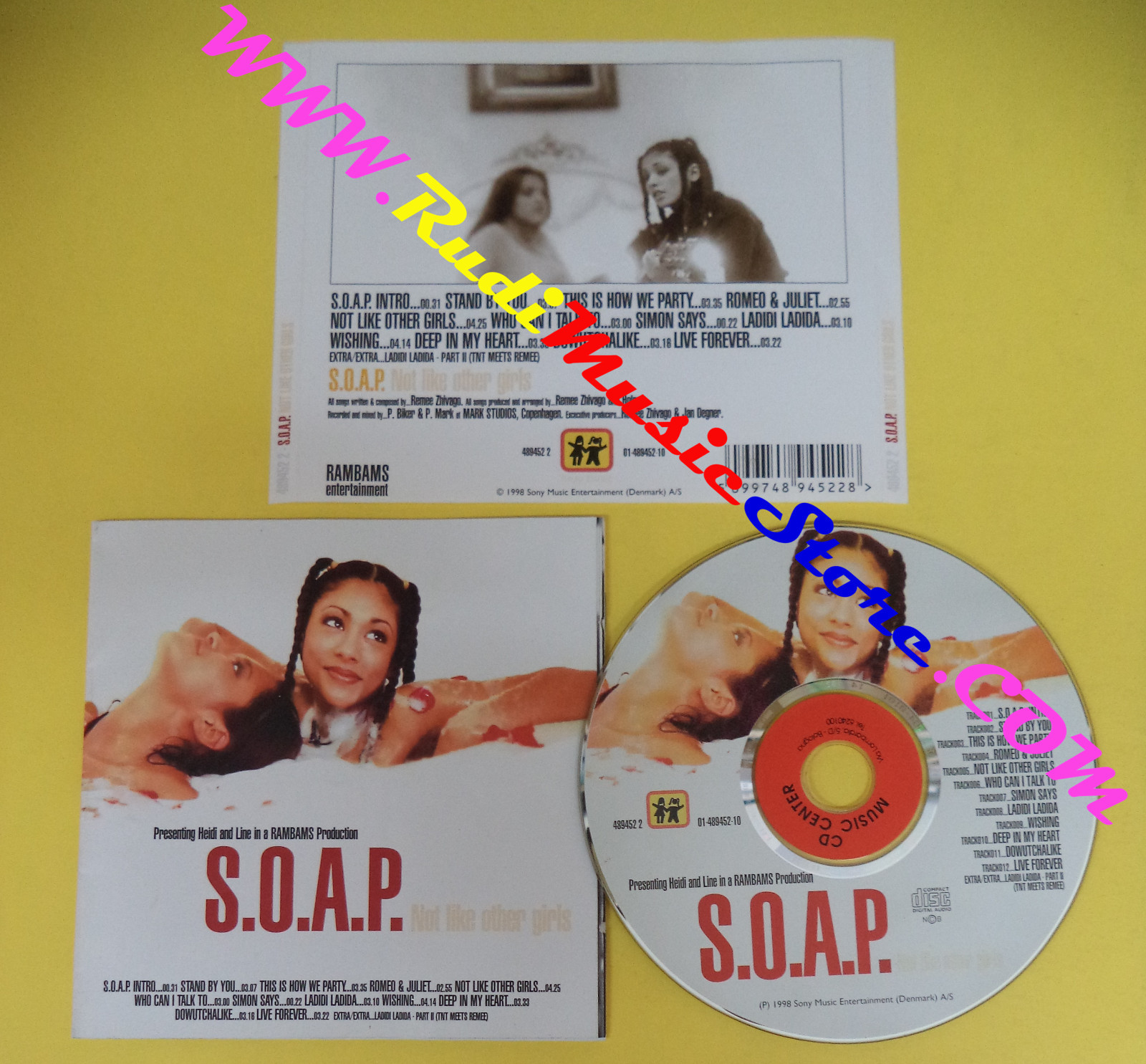 CD SOUNDTRACK S.O.A.P.Not Like Other Girls 489452 2 DENMARK no lp mc dvd(OST4)