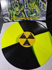 Toxic Holocaust - An Overdose Of Death… Custom Quad Effect LP Yellow Black picture