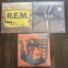 3 ALBUM VINYL LOT R.E.M Out Of Time + Automatic For The People + Monster REM picture