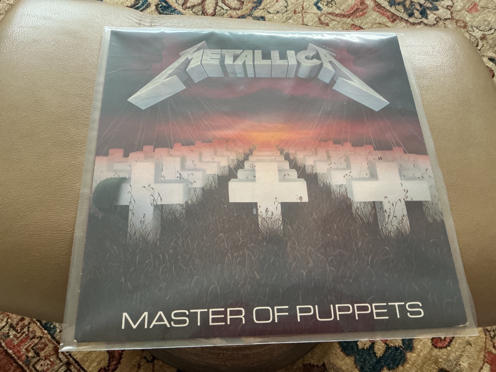 Metallica orig album Master Of Puppets, 1986 Elektra, lyrics, VG+, 