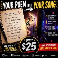 YOU WROTE THE WORDS…, HEAR THEM COME ALIVE I’LL TURN YOUR POEM INTO A REAL SONG picture