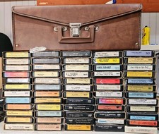 (1) Large Lot of 60 Vntg 8-Track Southern/Country Gospel Tapes W/Case Untested picture