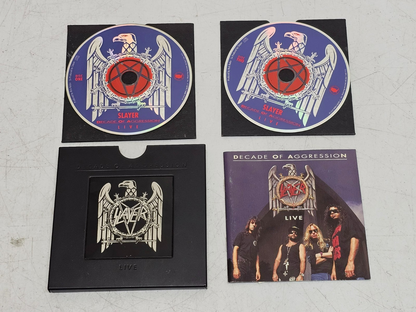 Slayer Decade of Aggression Live 2CDs 1991 Def AmericanLIMITED EDITIONMETALBOX 