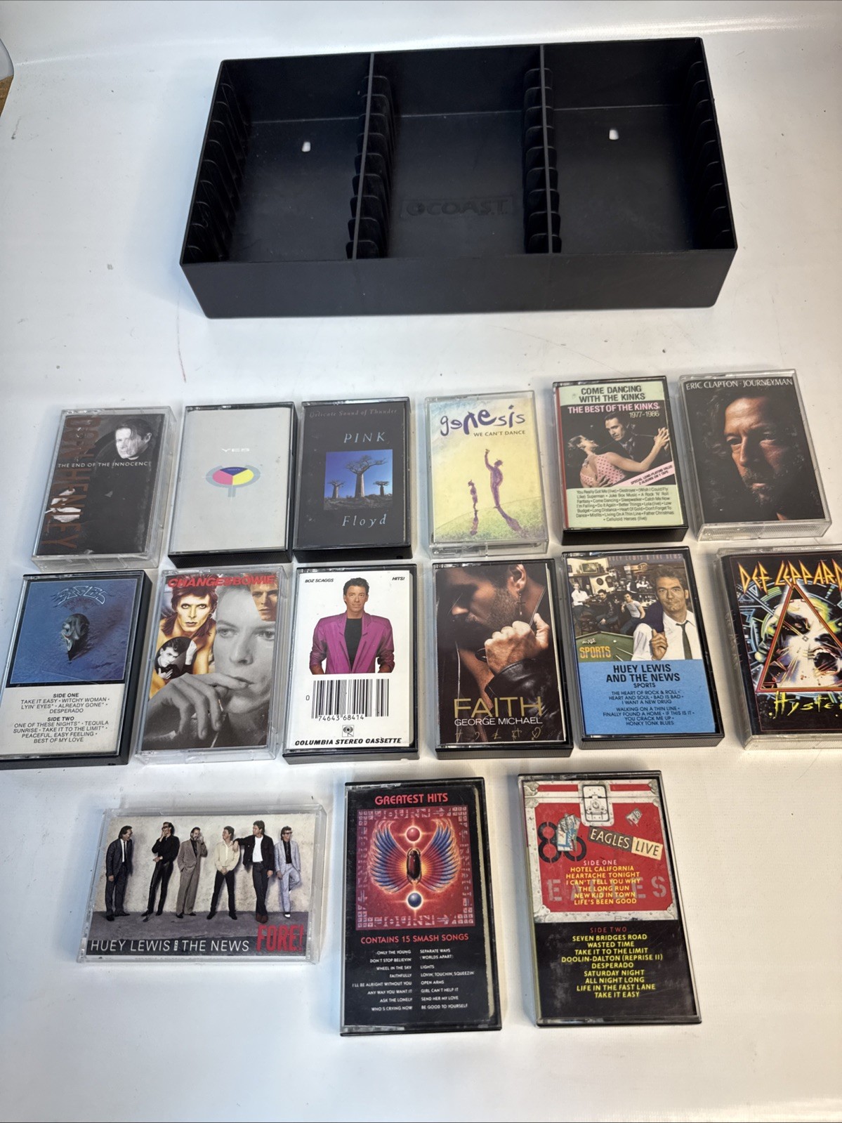 Vintage Cassette Tapes- Lot Of 15 -Pink Floyd -YES - Don Henley- Genisis- Eagles