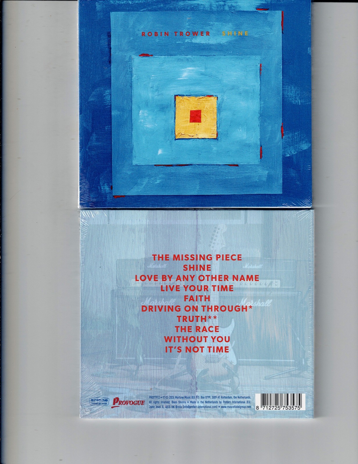 ROBIN TROWER - SHINE (CD 2026) NEW *10 TRACKS*  **NEW RELEASE**