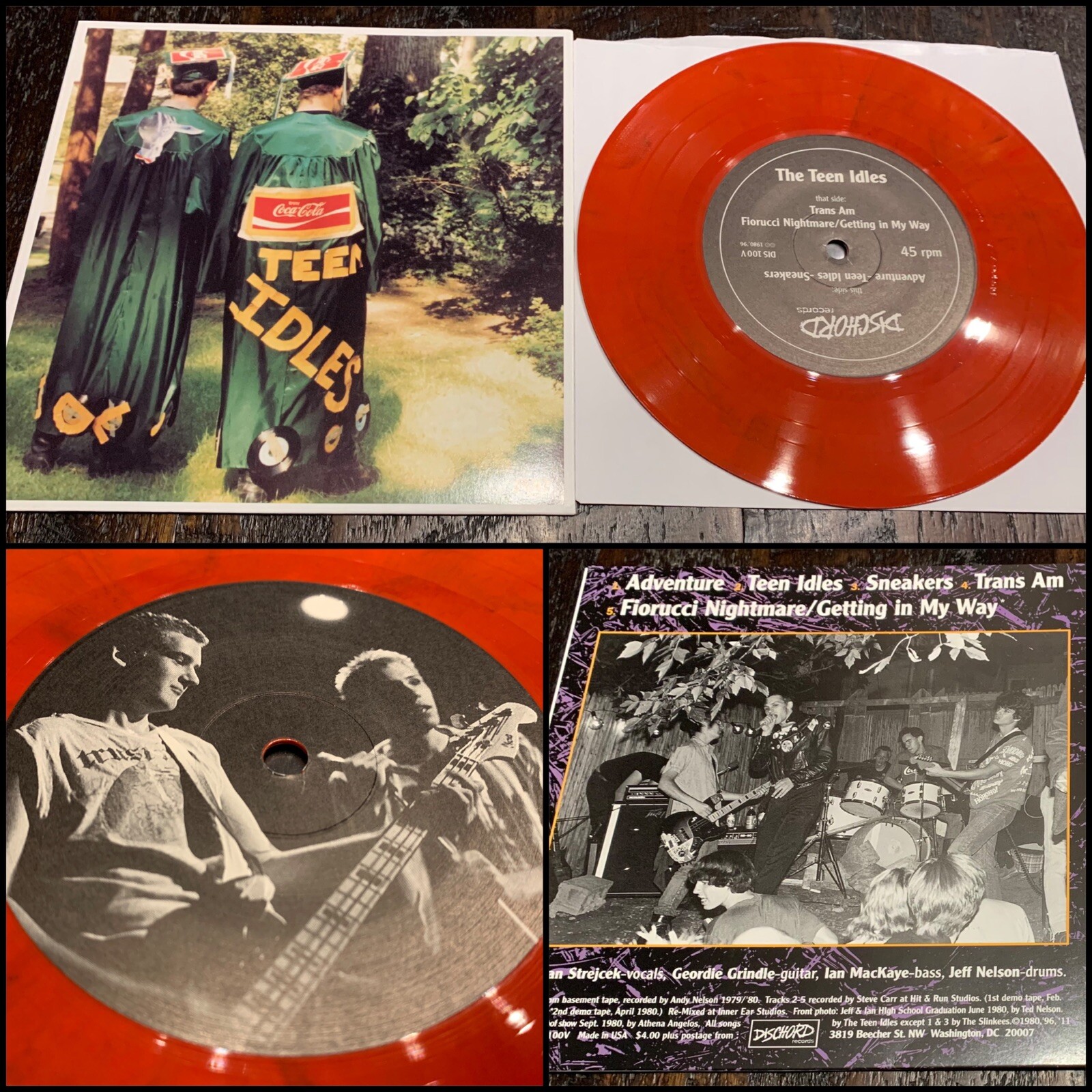 THE TEEN IDLES Anniversary 7” Red Vinyl-Minor Threat The Slinkees Youth Brigade