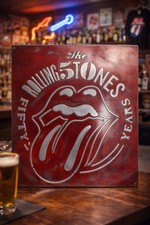 Rolling Stones Vintage Steel Garage Sign 20x24 Handmade Aluminum Relief picture