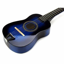 23” Mini Acoustic Guitar Wood Beginner Blue Small Toy Guitarra for Kids Gift picture