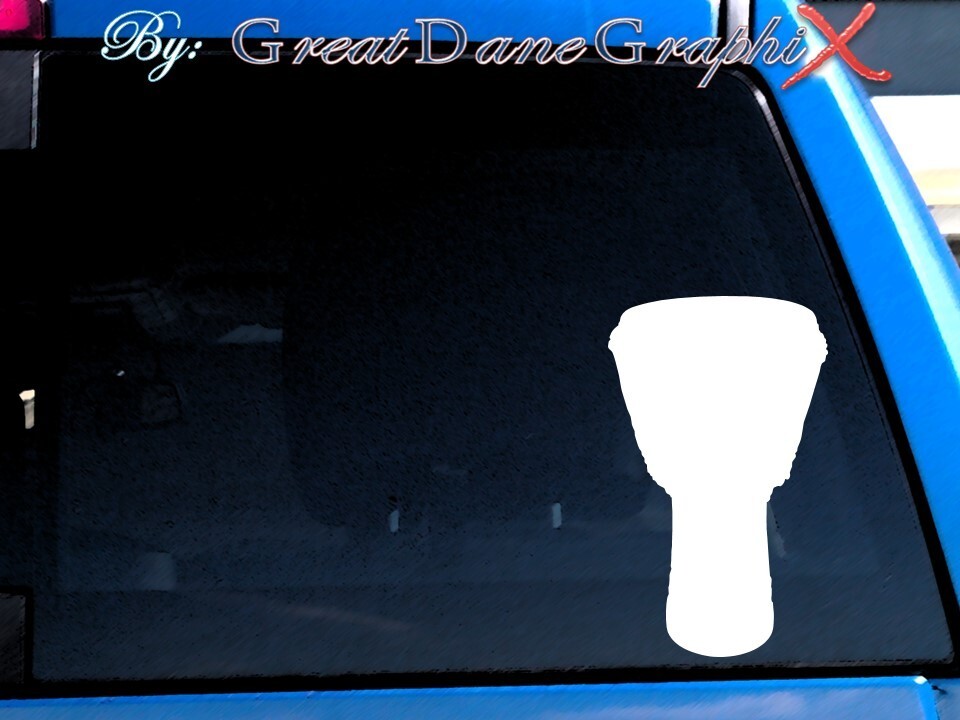 Djembe Drums Style #2 - Vinyl Decal Sticker -Color Choice -HIGH QUALITY