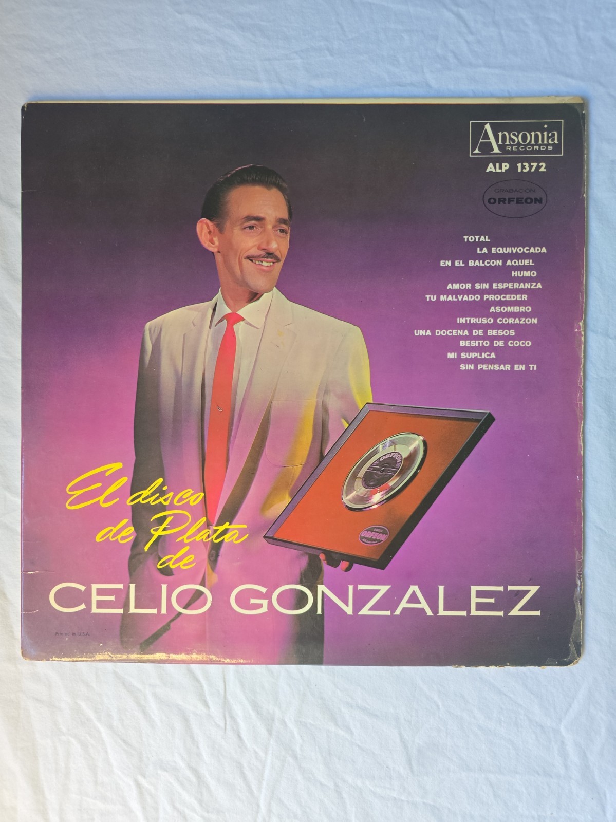 EL DISCO DE PLATA DE CELIO GONZALEZ Y SU CONJUNTO VINYL LP - ANSONIA - USA -RARE