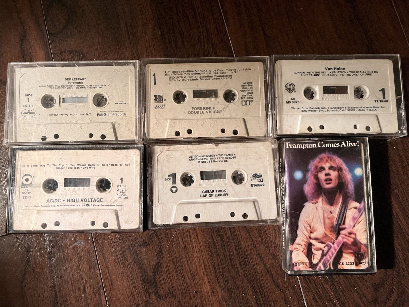Vintage Cassette Lot Of 6- Metal, Rock & Roll 