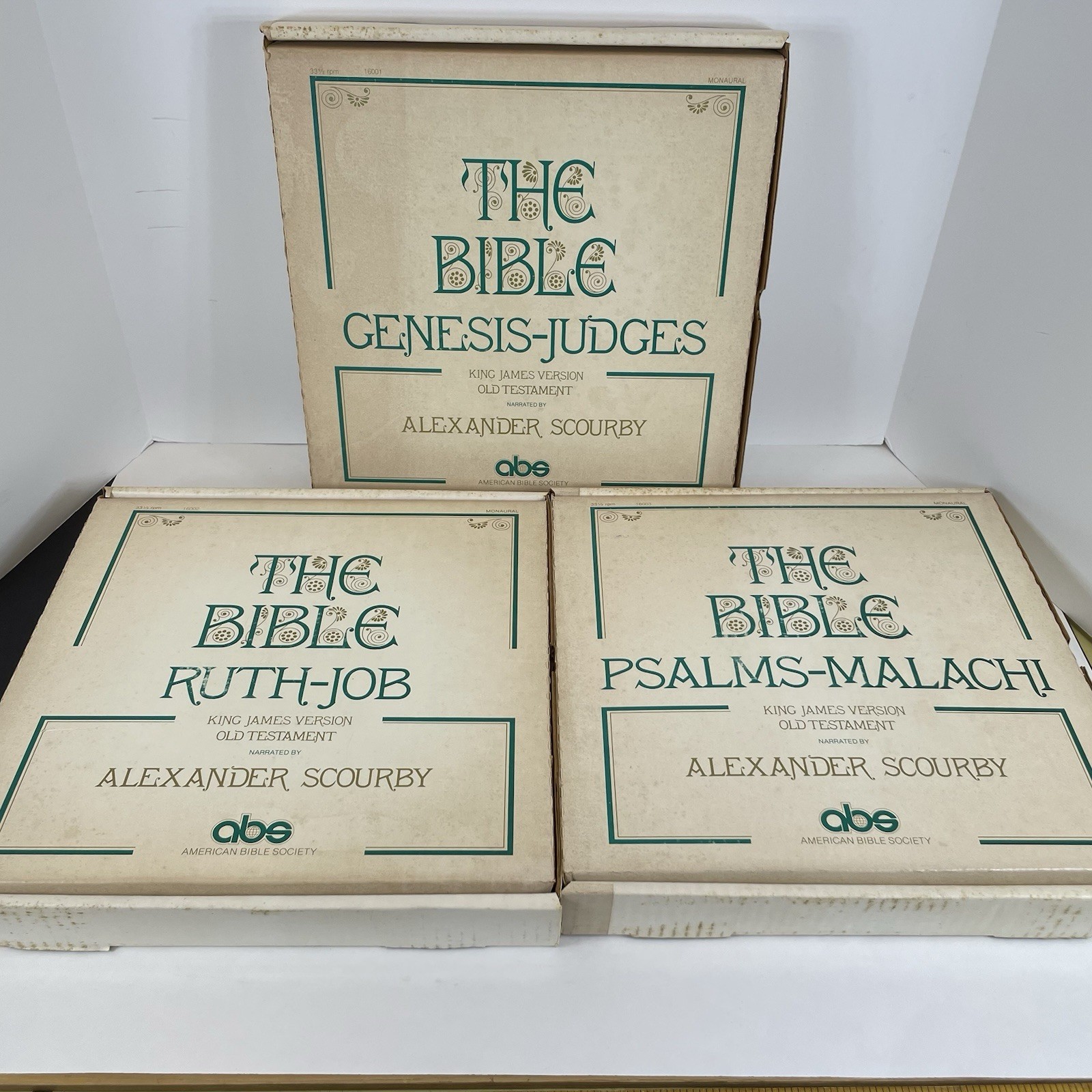 Talking Bible Old Testament KJV Album LP Box Set A. Scourby ABS Complete Records