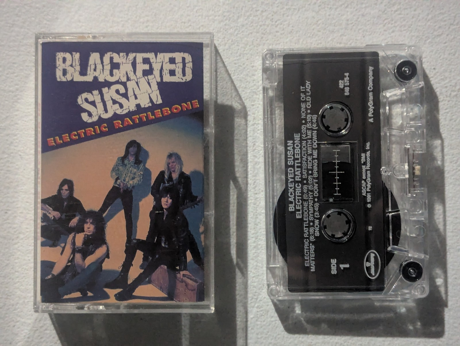 BLACKEYED SUSAN Electric Rattlebone 1991 1st Press Cassette Tape Britny Fox Tuff