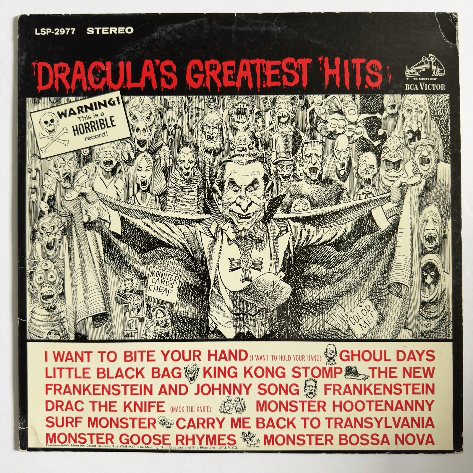 Gene Moss~Dracula’s Greatest Hits~EX Vinyl~Halloween~RARE~RCA Victor Stereo