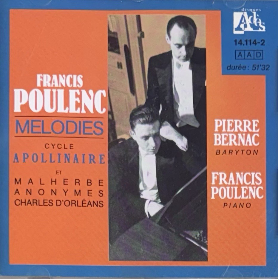 Francis Poulenc: Melodies - Pierre Bernac, Francis Poulenc (CD, Ades)
