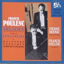 Francis Poulenc: Melodies - Pierre Bernac, Francis Poulenc (CD, Ades) picture