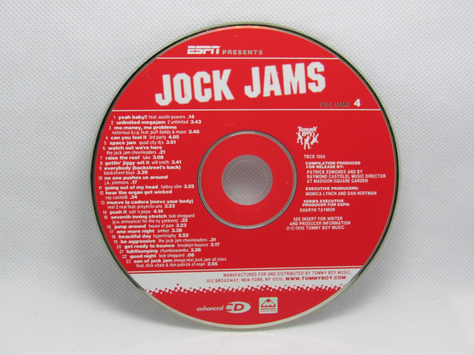 ESPN Presents Jock Jams Vol 4 CD 1998 Enhanced Dance Hip Hop Pop Tommy Boy