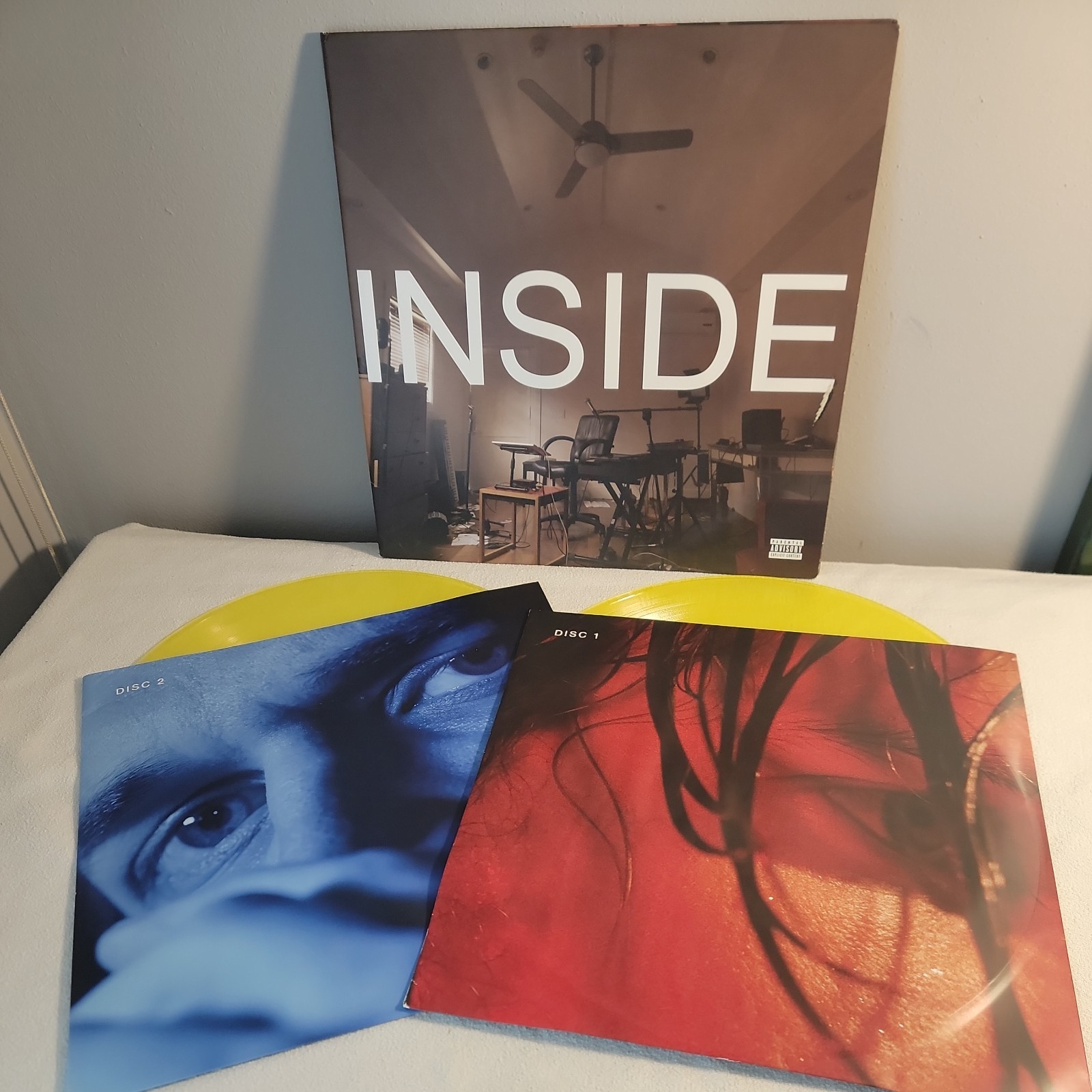 Bo Burnham Inside (The Songs) Indie 2xLP BOTH Yellow Vintage Glass Vinyl 