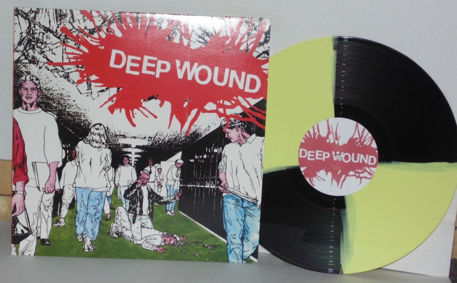 DEEP WOUND LP Yellow/Black Vinyl UK VG+ 2006 Damaged Goods J Mascis Lou Barlow 