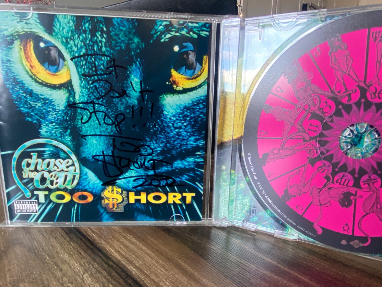 Too Short Official Autographed Authentic Chase The Cat CD Jive Records Oakland 