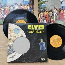 1970s Elvis Presley Aloha From Hawaii Via Satellite US Press Vinyl 2LP + Sleeves picture