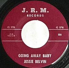 60s BLUES 45 HEAR Jessie Belvin GOING AWAY BABY 1966 J.R.M. VG picture