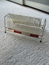 Vintage MCM Gold Wire LP Record Rack 38 Slot Vocalists Popular Classical picture