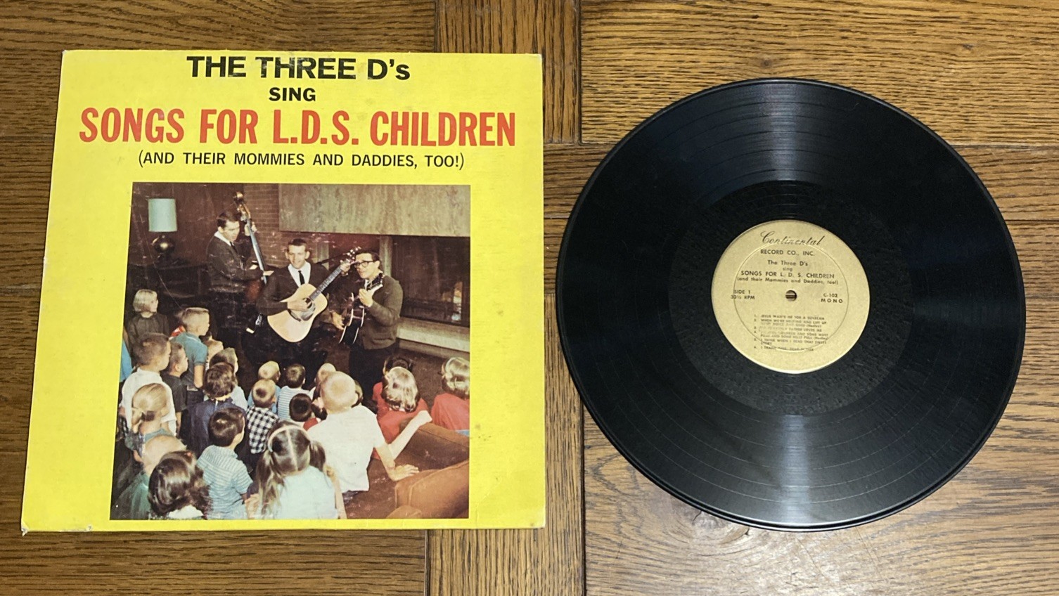 Vintage Vinyl Record The Three D’s Sing Songs for L.D.S Children VG+ C102