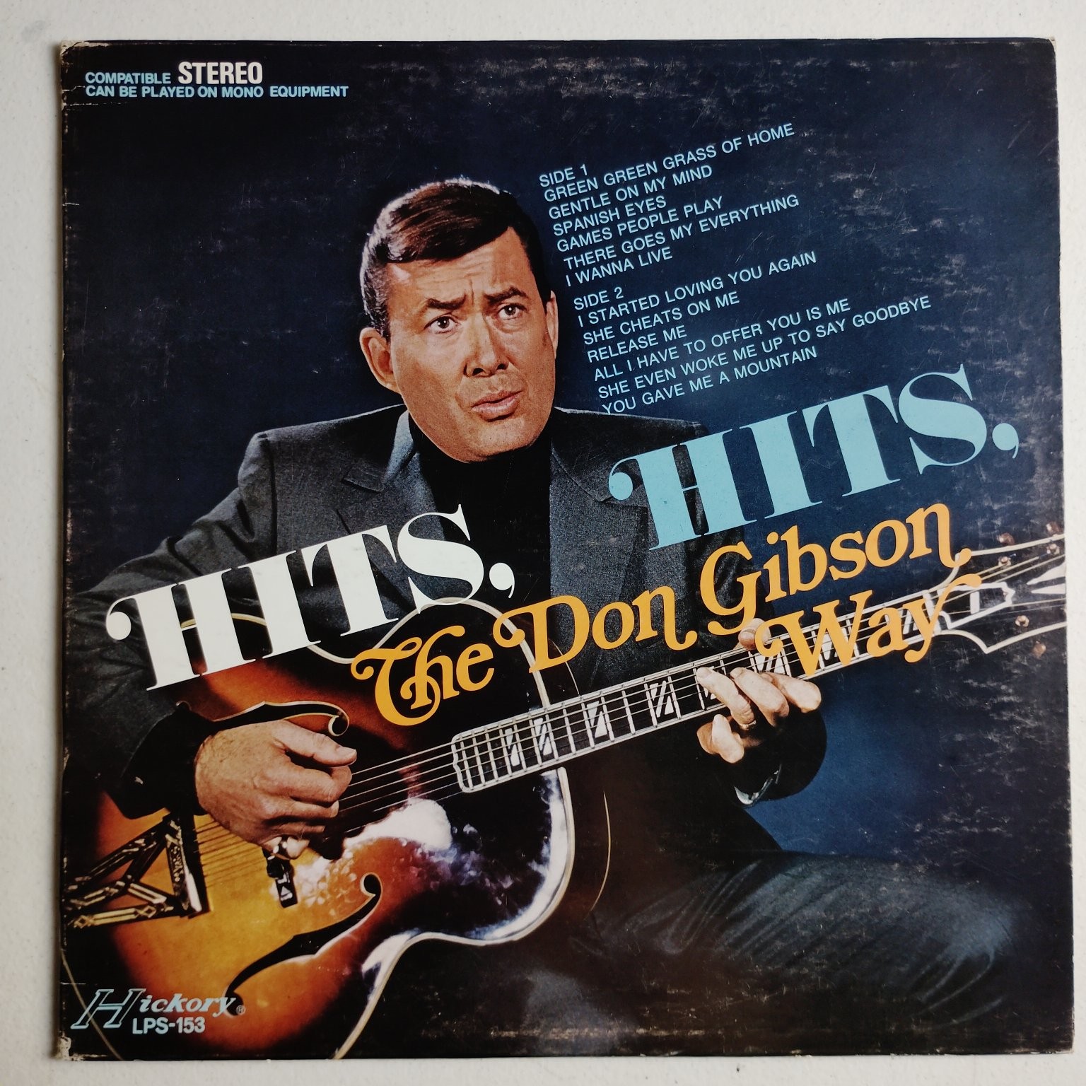 Don Gibson Hits The Don Gibson Way Vinyl LP Record Album Hickory Country Stereo