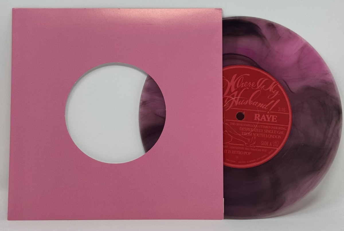 RAYE - Where Is My Husband - 7” Limited Pink Smoke Vinyl Single NEW