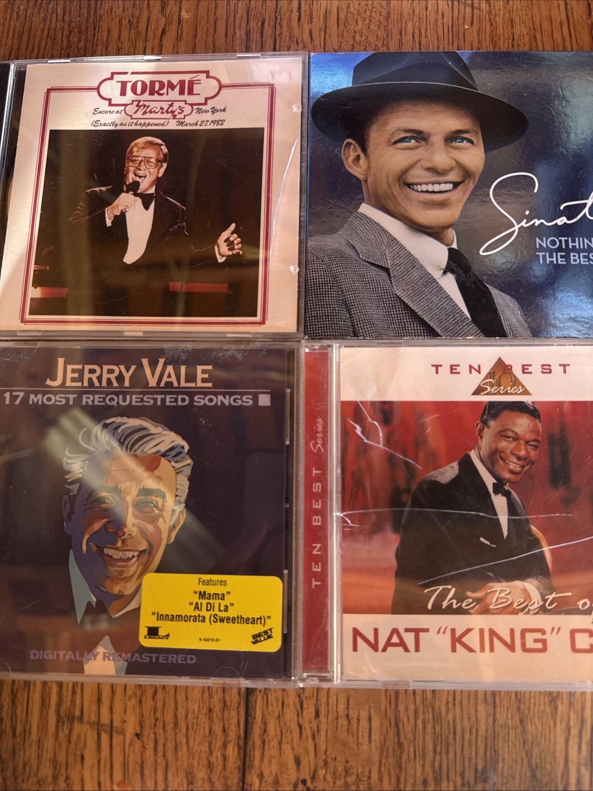 4 CD Lot - FRANK SINTATRA, JERRY VALE, NAT KING COLE, MEL TORME RARE 1982