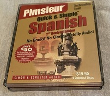 Pimsleur Quick & Simple Spanish 2nd Revised Edition EXCELLENT Condition 4 CD Set picture