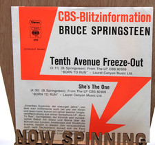 Bruce Springsteen VINYL 10TH Ave Freeze Out/SHE'S THE ONE 7”/45 CBS BLITZINFO picture