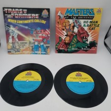 Vintage He-Man Transformers Kid Stuff Book & Record Lot 1983 1985 7