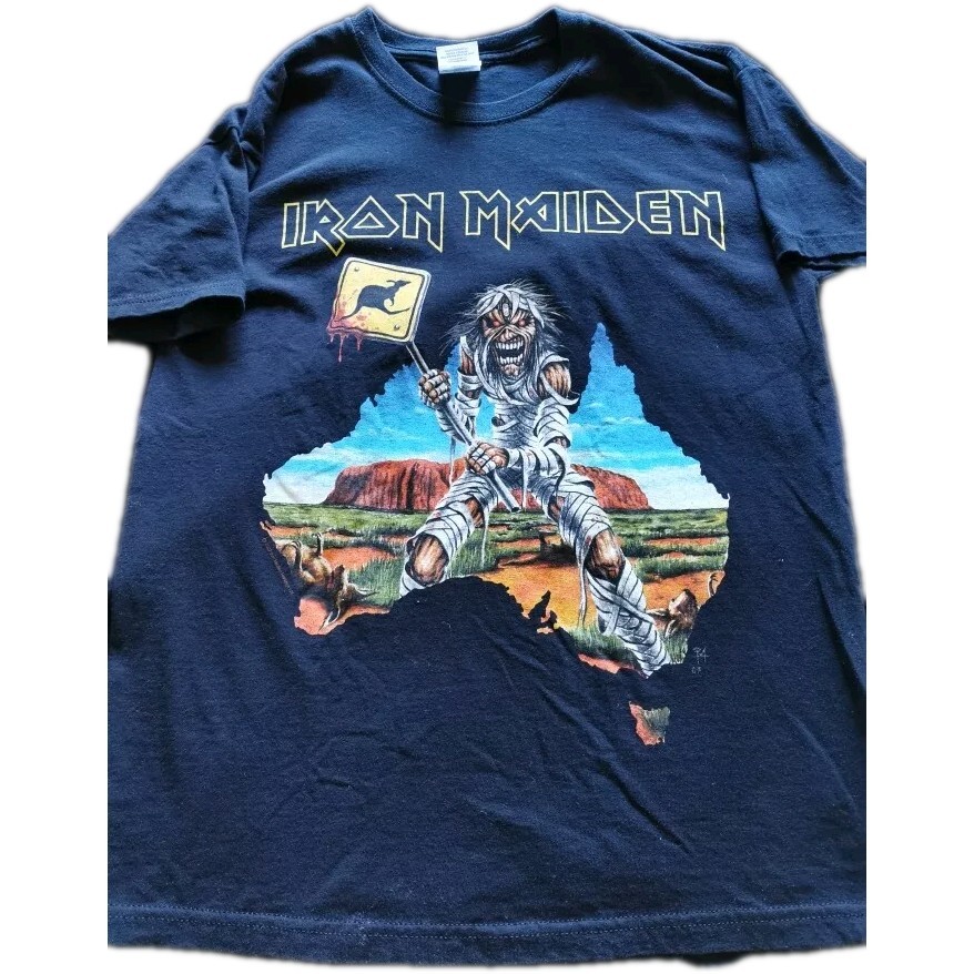 Iron Maiden 2008 Somewhere Back In Time Australian Tour T-Shirt M Back In OZ M