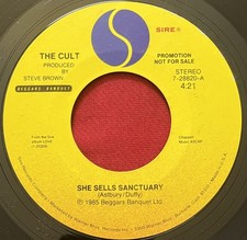 THE CULT~SHE SELLS SANCTUARY (1985) RARE PROMO 45 EX ALT PSYCH ROCK SIRE picture