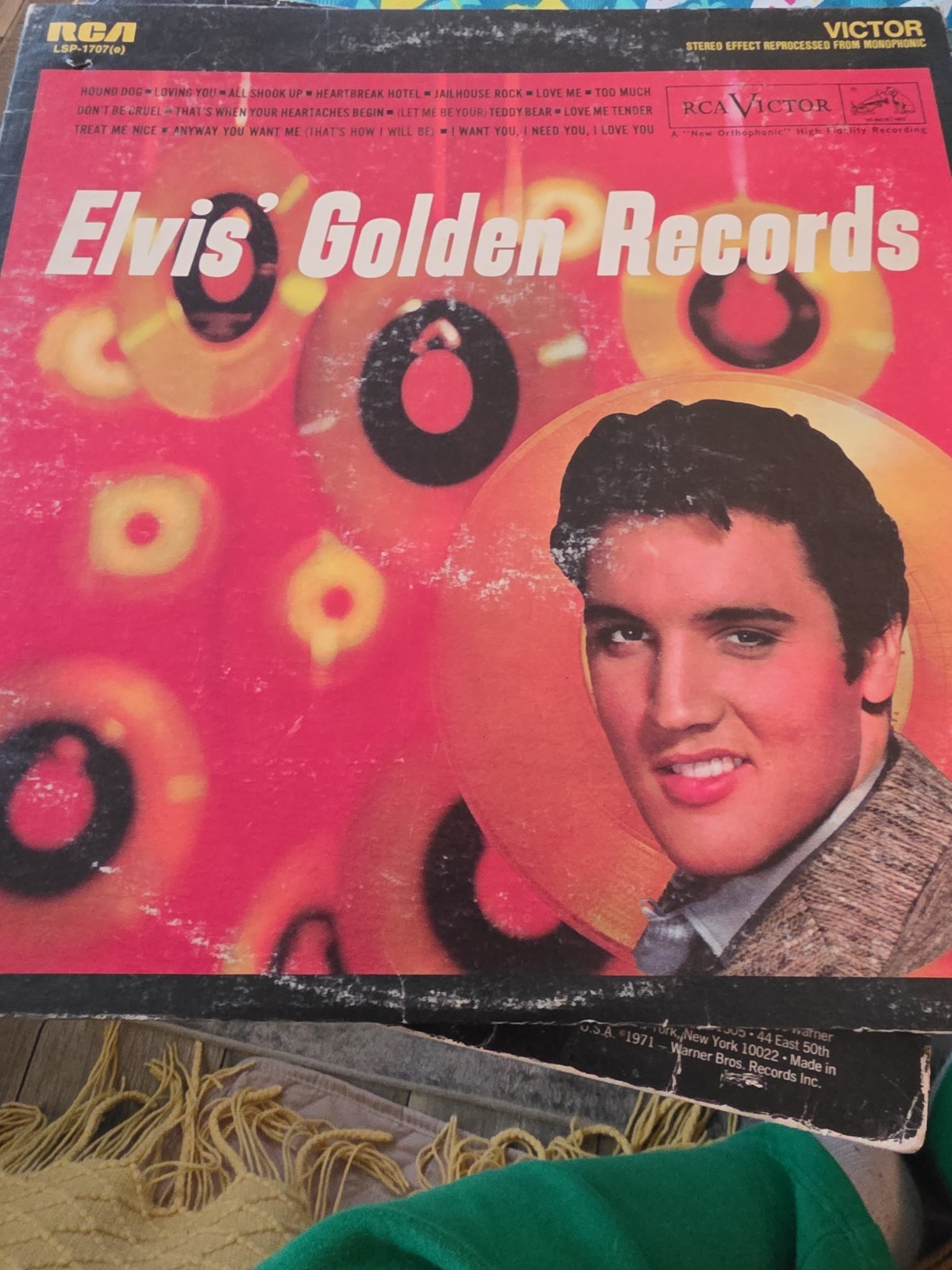 Elvis Presley Elvis' Golden Records LP RCA LSP-1707(e) Orange Label NM Vinyl VG 