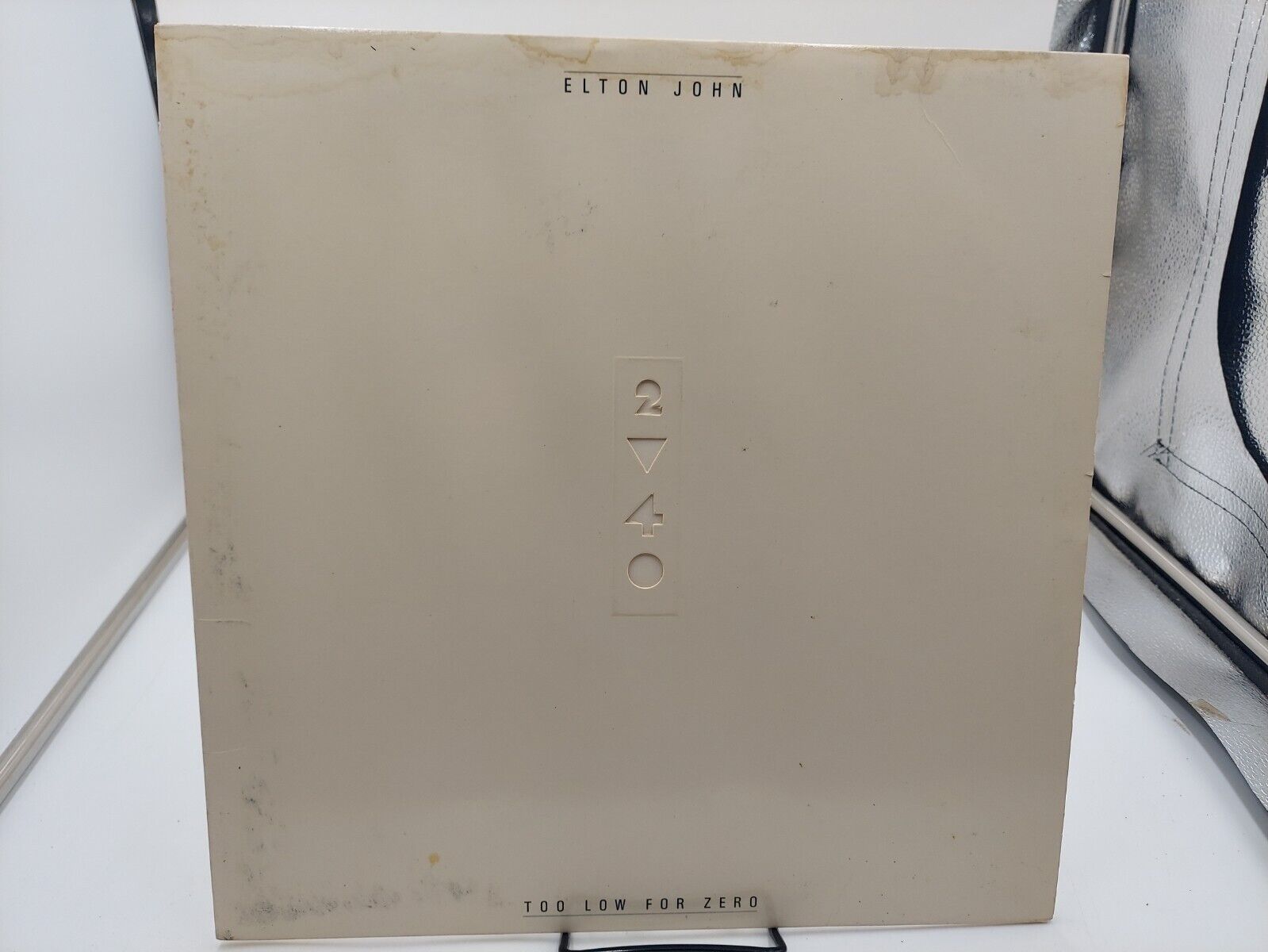 Elton John Too Low For Zero LP Record 1983 Ultrasonic Clean  EX cVG+.