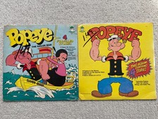 Popeye The Sailor Man Peter Pan Vinyl Record Album Lot of 2 Brand New Sealed picture