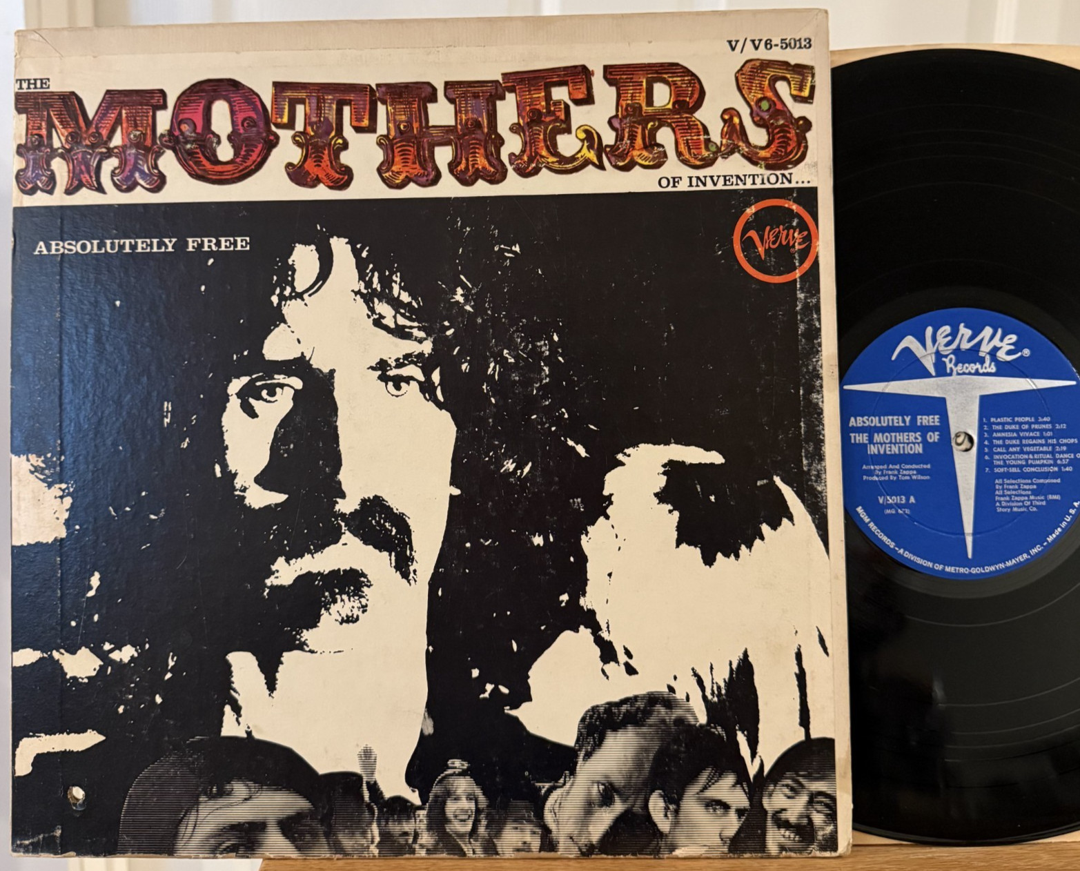 Frank Zappa Mothers Of Invention Absolutely Free Vinyl LP Verve V 5013 Mono