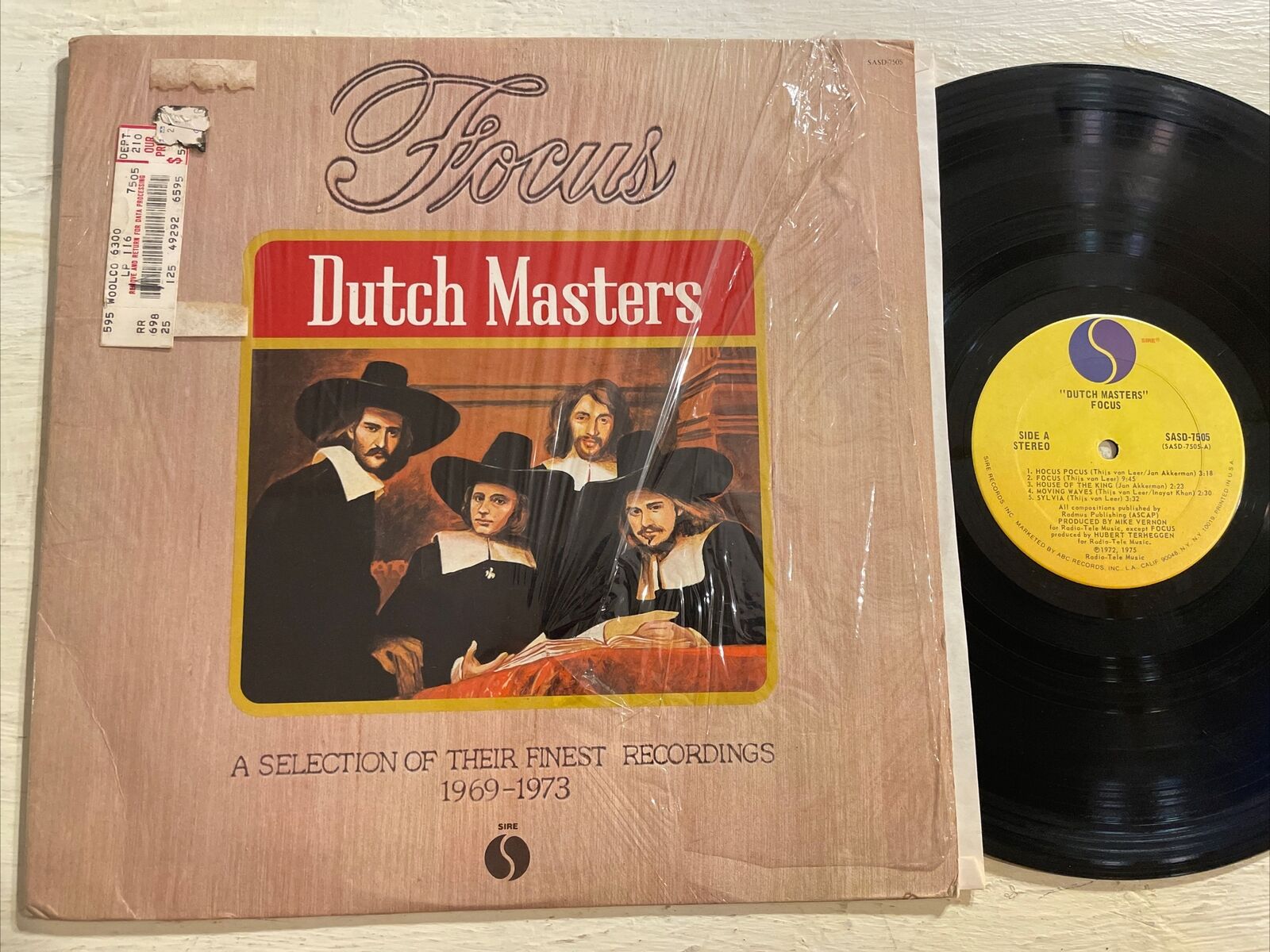 Focus Dutch Masters LP Sire 1975 1st USA Press + Shrink VG+