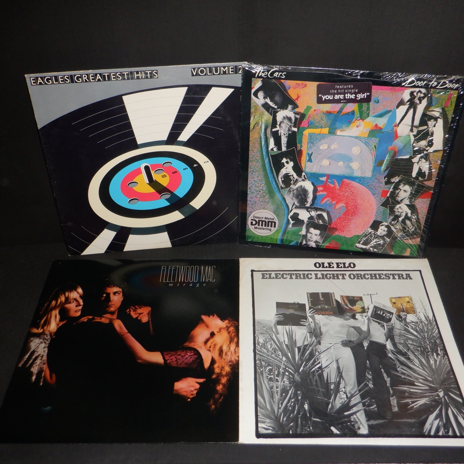 ROCK vinyl LOT x4 The Eagles ELO Fleetwood Mac The Cars OIS VG+/EX