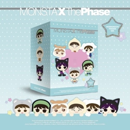 MONSTA X The Phase MONMUNGCHI FRIENDS Ver QR Album with Random Keyring New