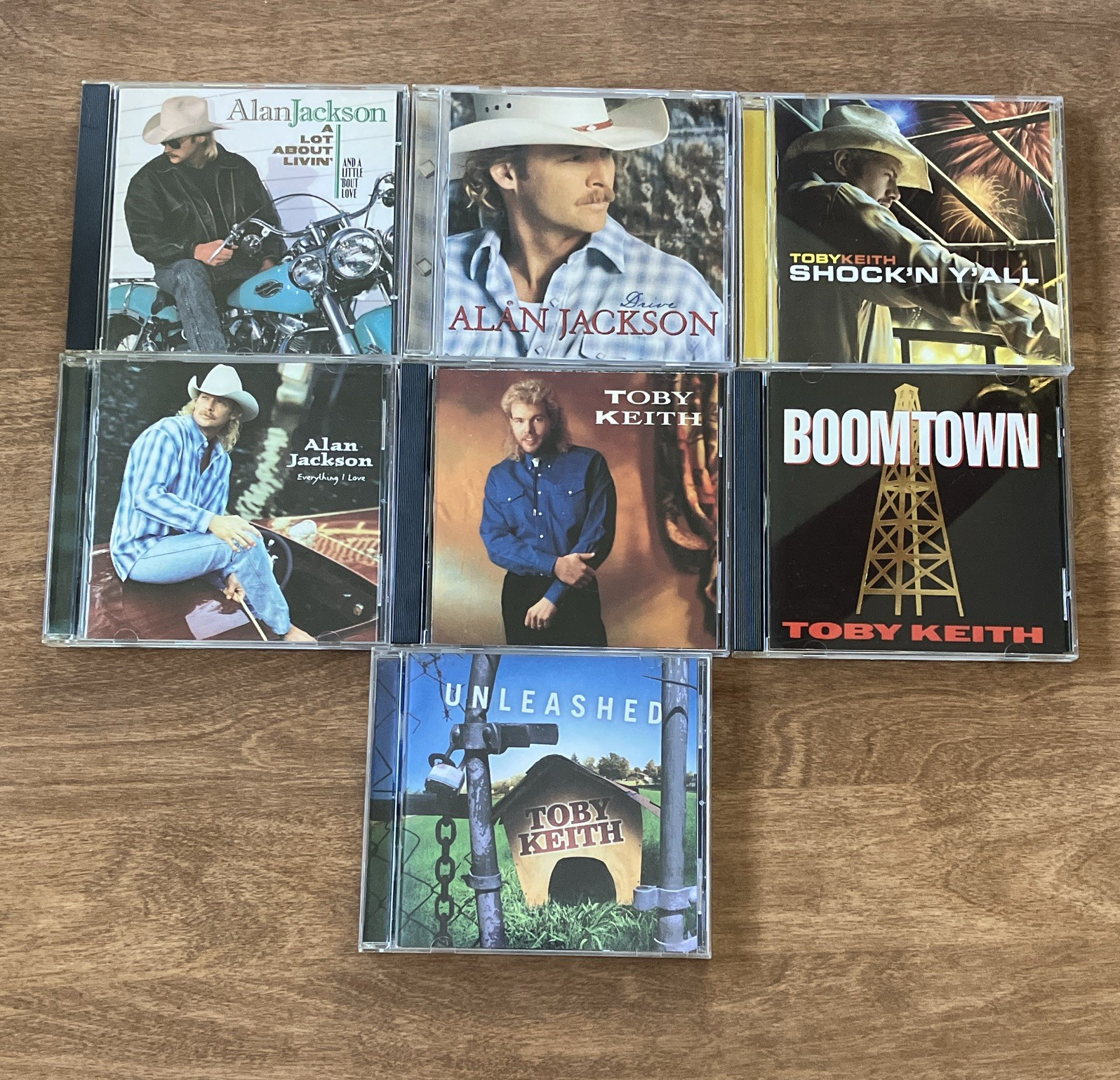 Alan Jackson & Toby Keith Lot of 7 Country CD Albums Arista m Jewel Case